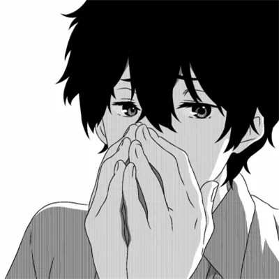 头像动漫超酷男生黑白漫画