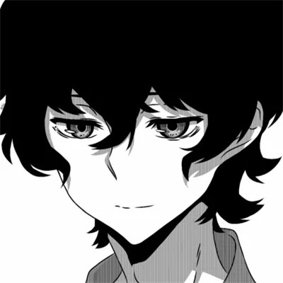 头像动漫超酷男生黑白漫画