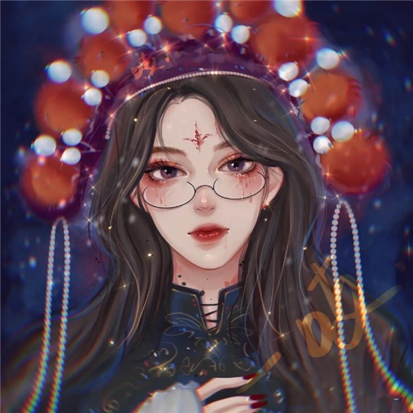 手绘中国风新年过年情头图片
