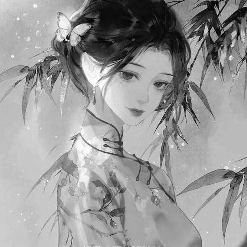 高清黑白古风头像女生图片好看