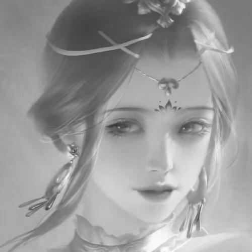 高清黑白古风头像女生图片好看