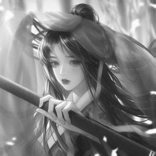 高清黑白古风头像女生图片好看