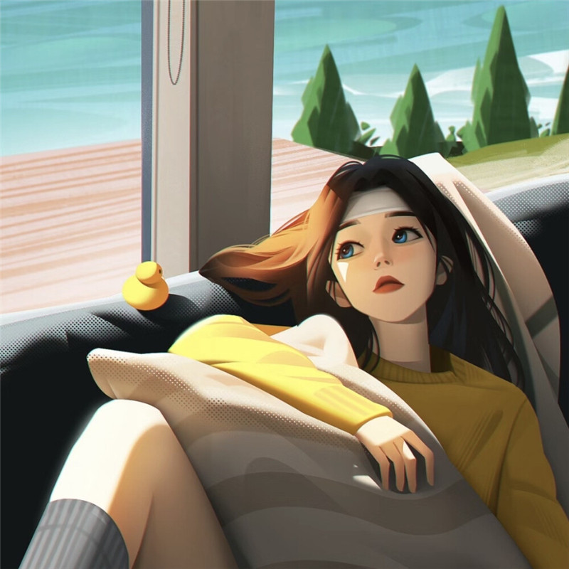 高质量小众头像手绘女生