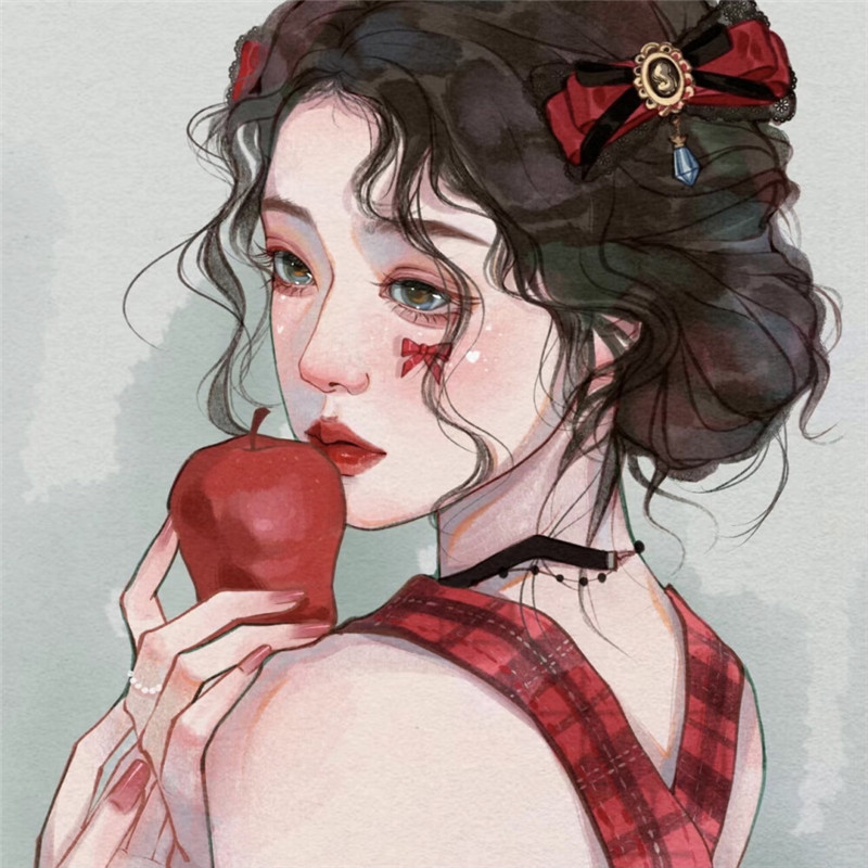 高质量小众头像手绘女生