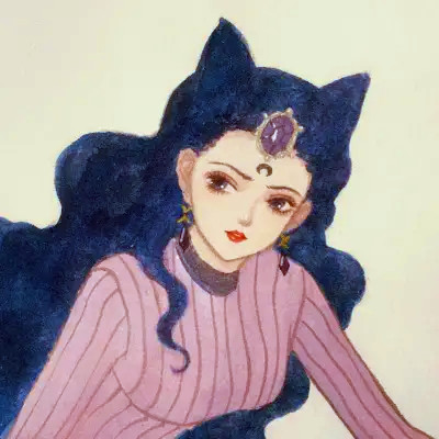 ins风女生头像动漫手绘图片