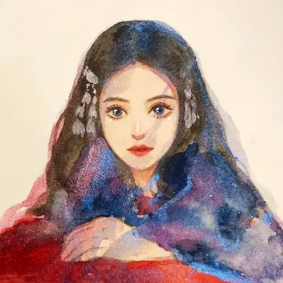 ins风女生头像动漫手绘图片