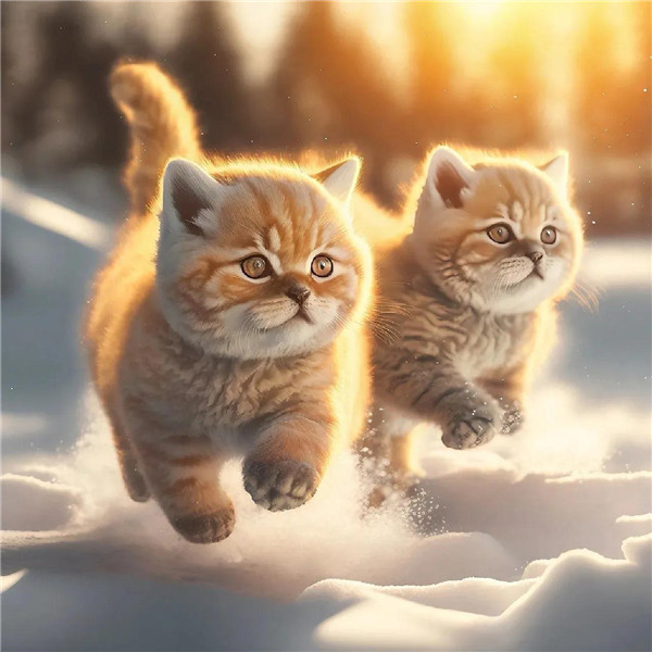 温暖恩爱的猫咪情侣头像图片
