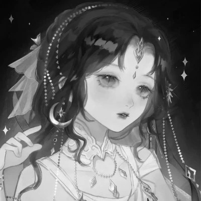 二次元黑白动漫闺蜜头像一对