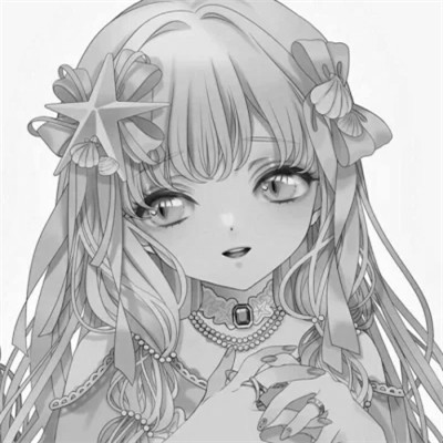 二次元黑白动漫闺蜜头像一对