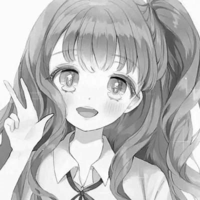 二次元黑白动漫闺蜜头像一对