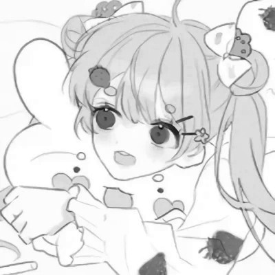 二次元黑白动漫闺蜜头像一对