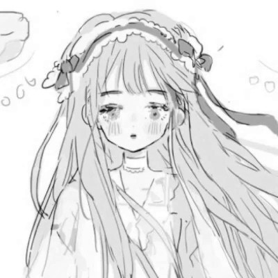 二次元黑白动漫闺蜜头像一对