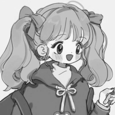 二次元黑白动漫闺蜜头像一对
