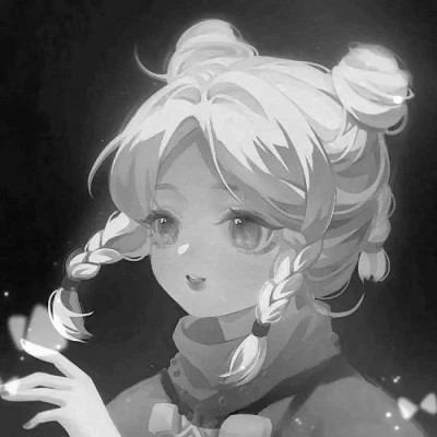 二次元黑白动漫闺蜜头像一对