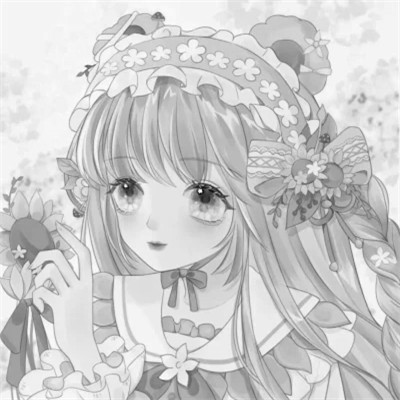 二次元黑白动漫闺蜜头像一对