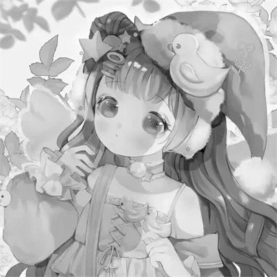 二次元黑白动漫闺蜜头像一对