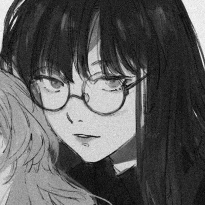 二次元黑白动漫闺蜜头像一对