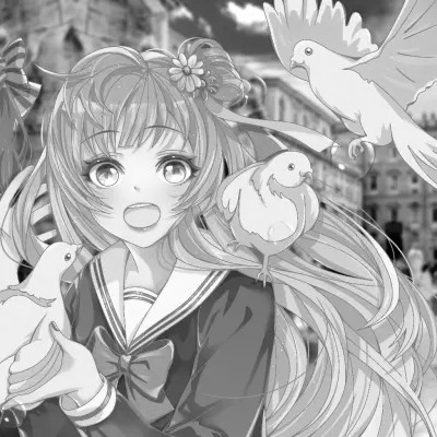 二次元黑白动漫闺蜜头像一对