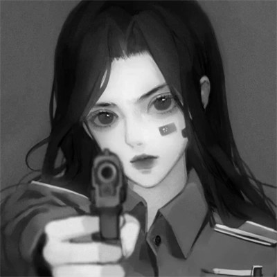 二次元黑白动漫闺蜜头像一对