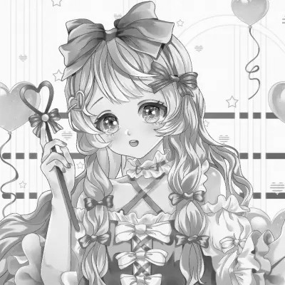 二次元黑白动漫闺蜜头像一对