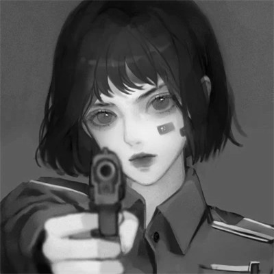 二次元黑白动漫闺蜜头像一对