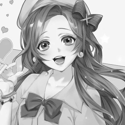 二次元黑白动漫闺蜜头像一对