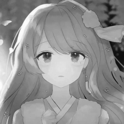 二次元黑白动漫闺蜜头像一对