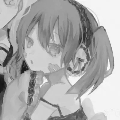 二次元黑白动漫闺蜜头像一对