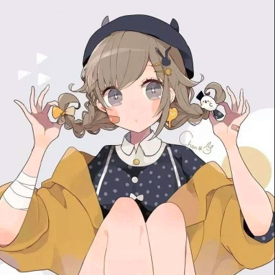 头像女动漫风闺蜜四人