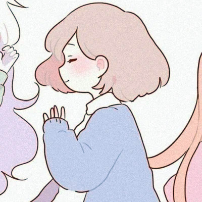 头像女动漫风闺蜜四人