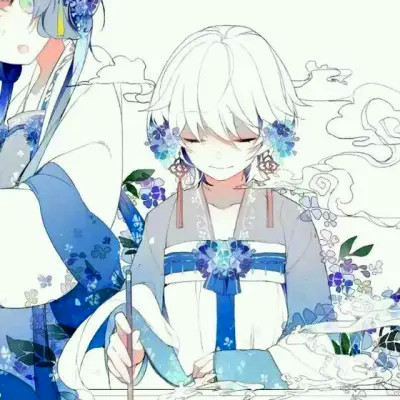 头像女动漫风闺蜜四人
