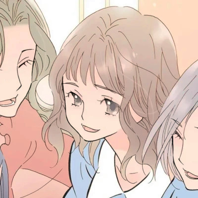 头像女动漫风闺蜜四人