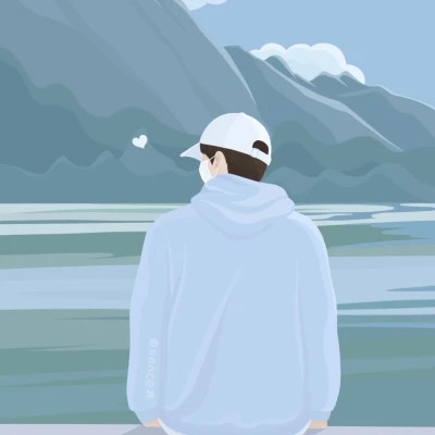 插画风格情侣头像