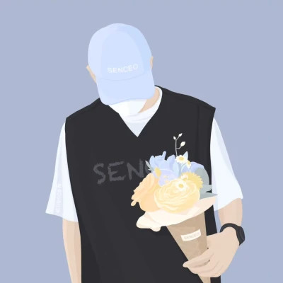 插画风格情侣头像