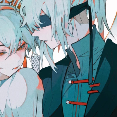 插画风格情侣头像