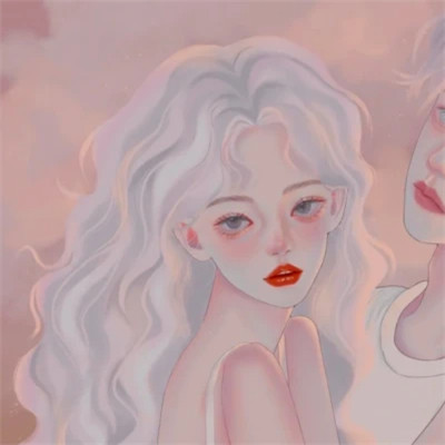 插画风格情侣头像