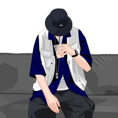 插画风格情侣头像