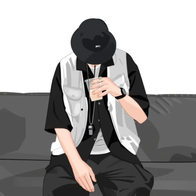 插画风格情侣头像