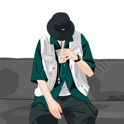 插画风格情侣头像