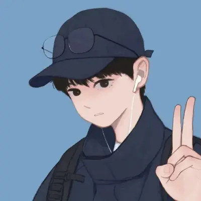 情侣头像手绘插画一男一女