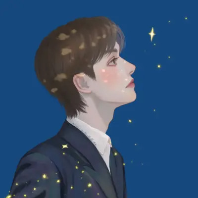 情侣头像手绘插画一男一女