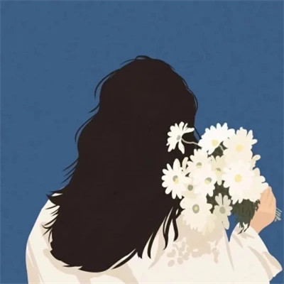 情侣头像手绘插画一男一女