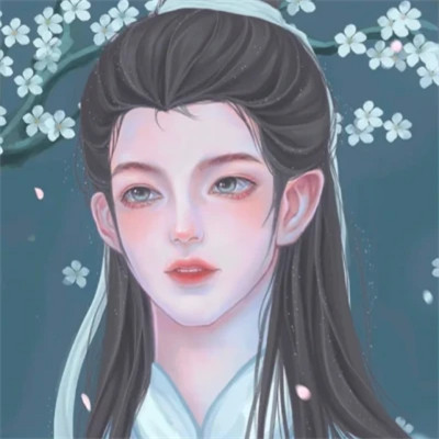 情侣头像手绘插画一男一女