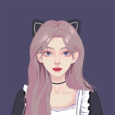 情侣头像手绘插画一男一女
