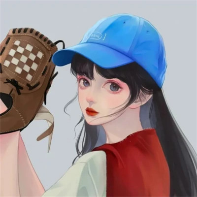 情侣头像手绘插画一男一女
