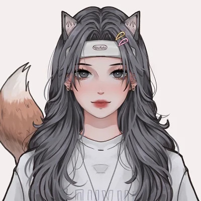 情侣头像手绘插画一男一女