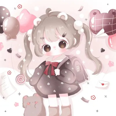 女生q版头像呆萌可爱高清图片