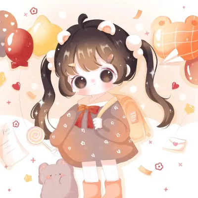 女生q版头像呆萌可爱高清图片