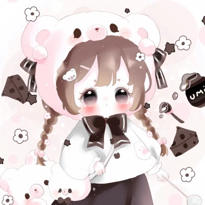 女生q版头像呆萌可爱高清图片