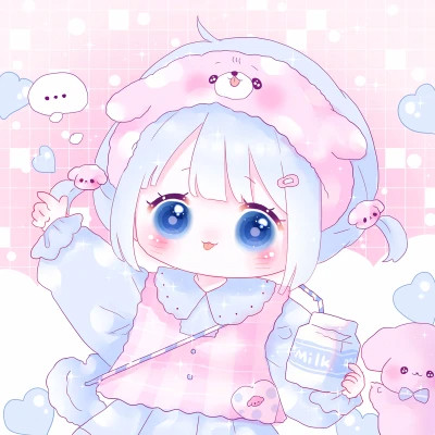 可爱萌Q版女生专属卡通头像